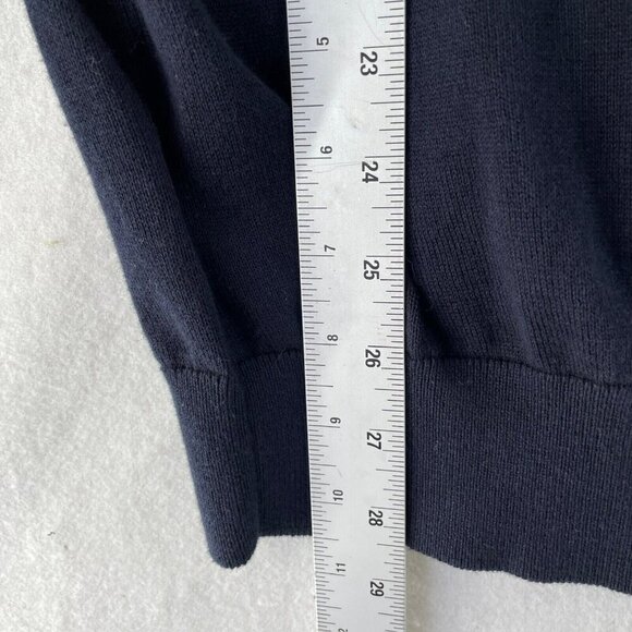 H&M Sweater Men's Sz M Blue Regular Fit Knitted Turtle Neck Ribbed Trim Pullover - Picture 5 of 9